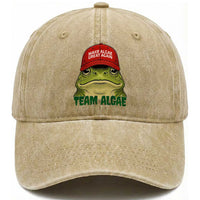Make Algae Great Again Washed Cotton Baseball Cap Funny Political Satire Nature Lover Gift