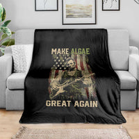Make Algae Great Again Throw Blanket Funny Lincoln Political Satire Humor