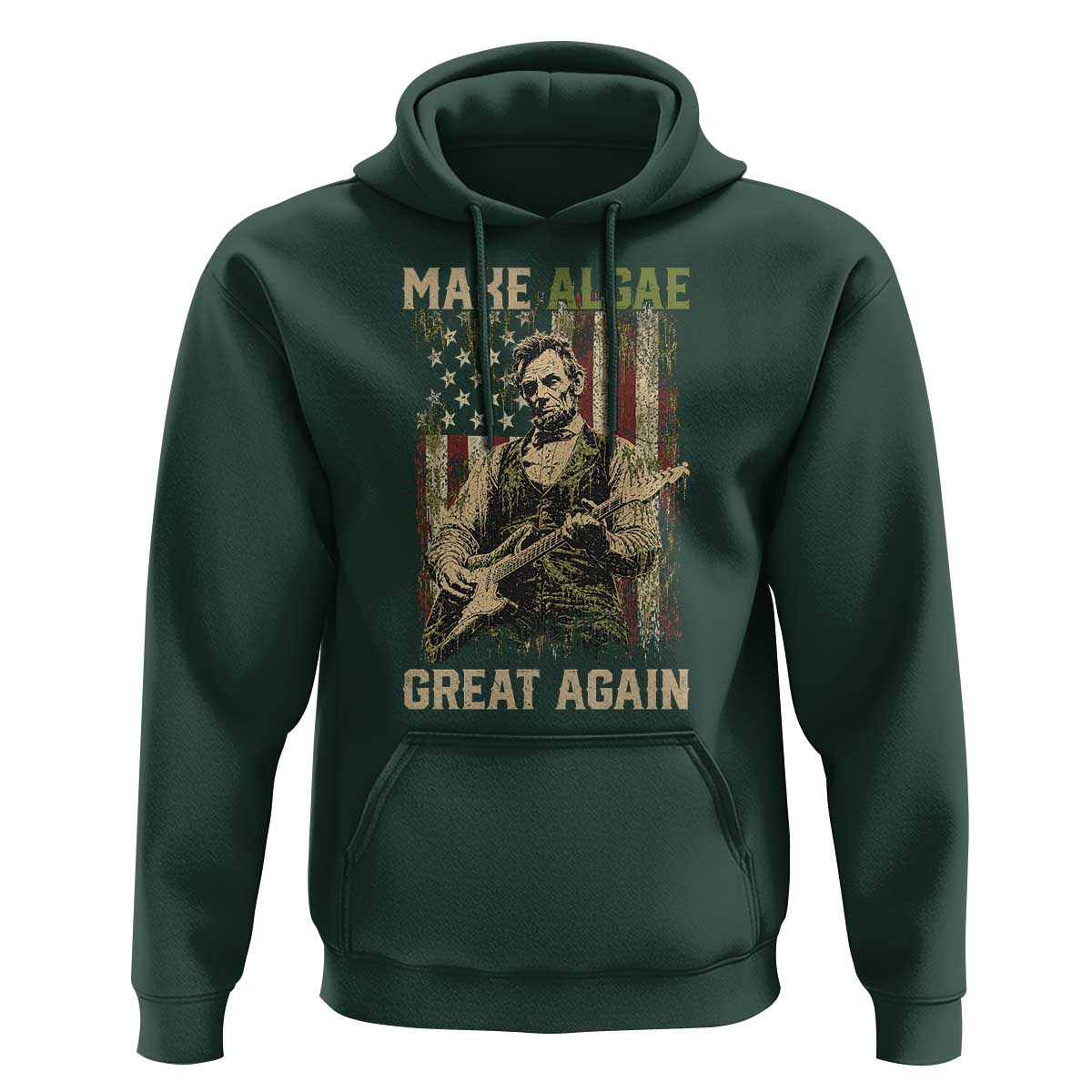Make Algae Great Again Hoodie Funny Lincoln Political Satire Humor