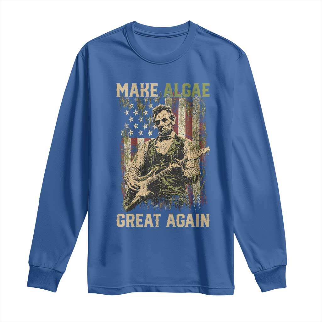 Make Algae Great Again Long Sleeve Shirt Funny Lincoln Political Satire Humor