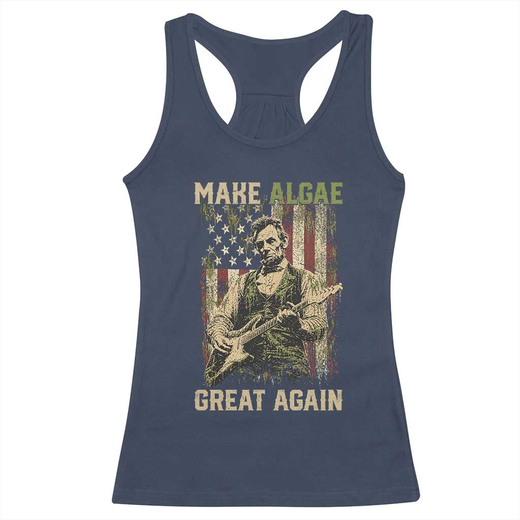 Make Algae Great Again Racerback Tank Top Funny Lincoln Political Satire Humor