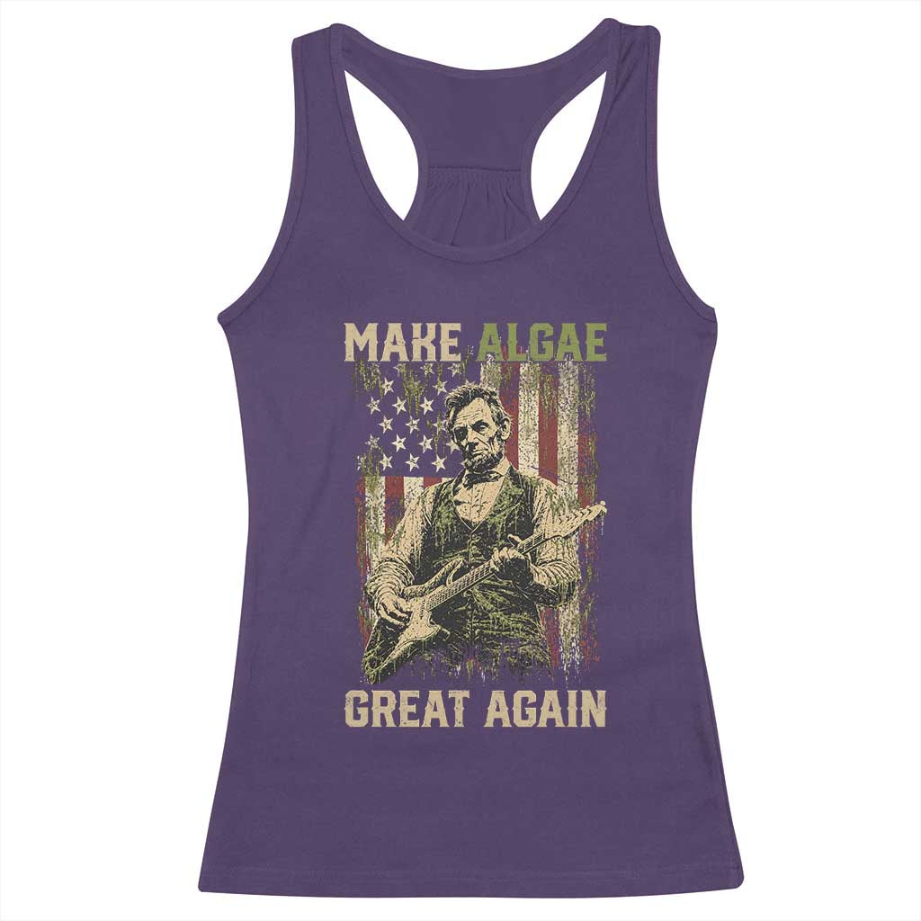 Make Algae Great Again Racerback Tank Top Funny Lincoln Political Satire Humor