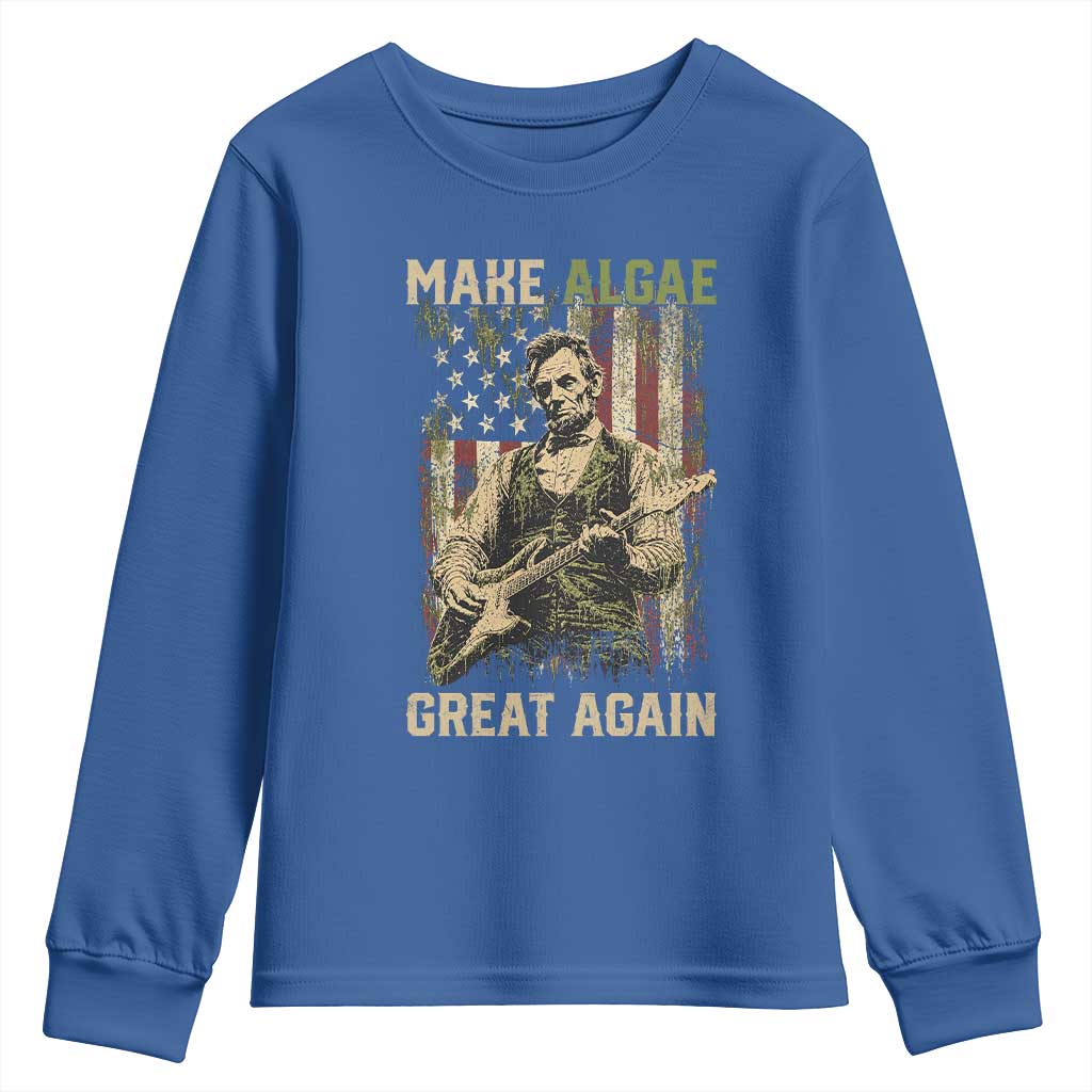 Make Algae Great Again Youth Sweatshirt Funny Lincoln Political Satire Humor
