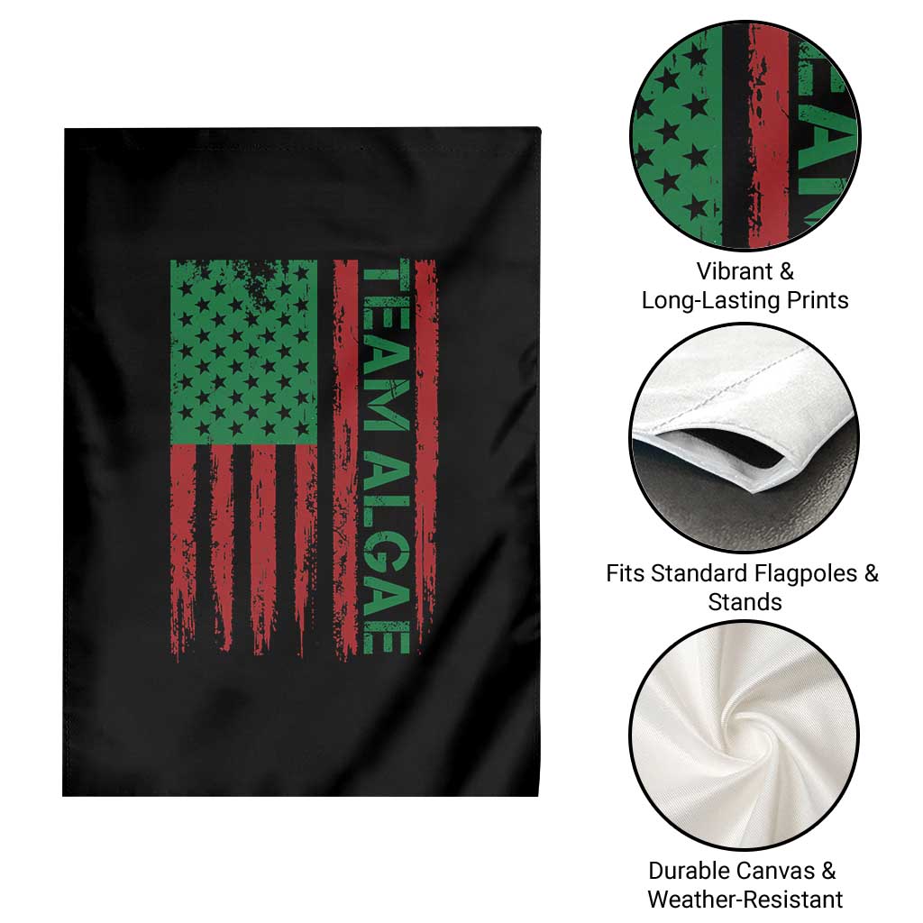 Team Algae Garden Flag Funny Make Algae Great Again American Flag Political Meme