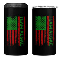Team Algae 4 in 1 Can Cooler Tumbler Funny Make Algae Great Again American Flag Political Meme