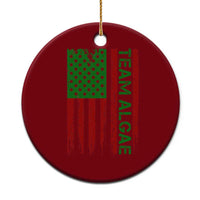 Team Algae Ceramic Ornament Funny Make Algae Great Again American Flag Political Meme