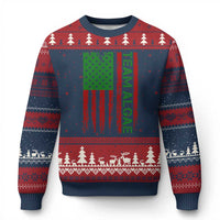 Team Algae Ugly Christmas Sweater Funny Make Algae Great Again American Flag Political Meme