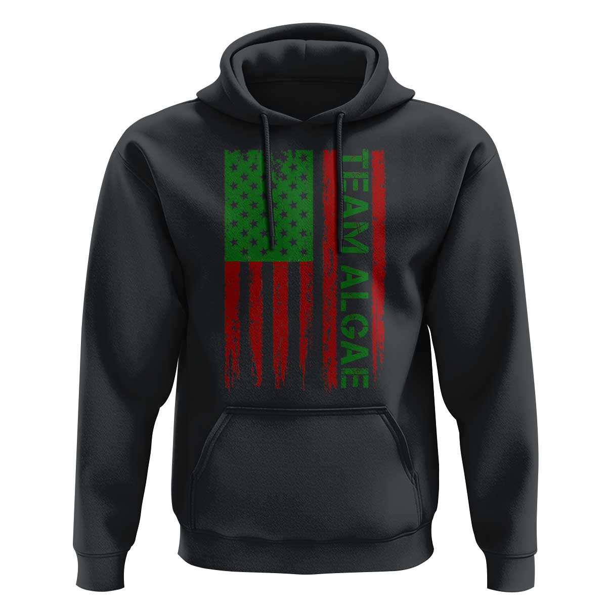 Team Algae Hoodie Funny Make Algae Great Again American Flag Political Meme
