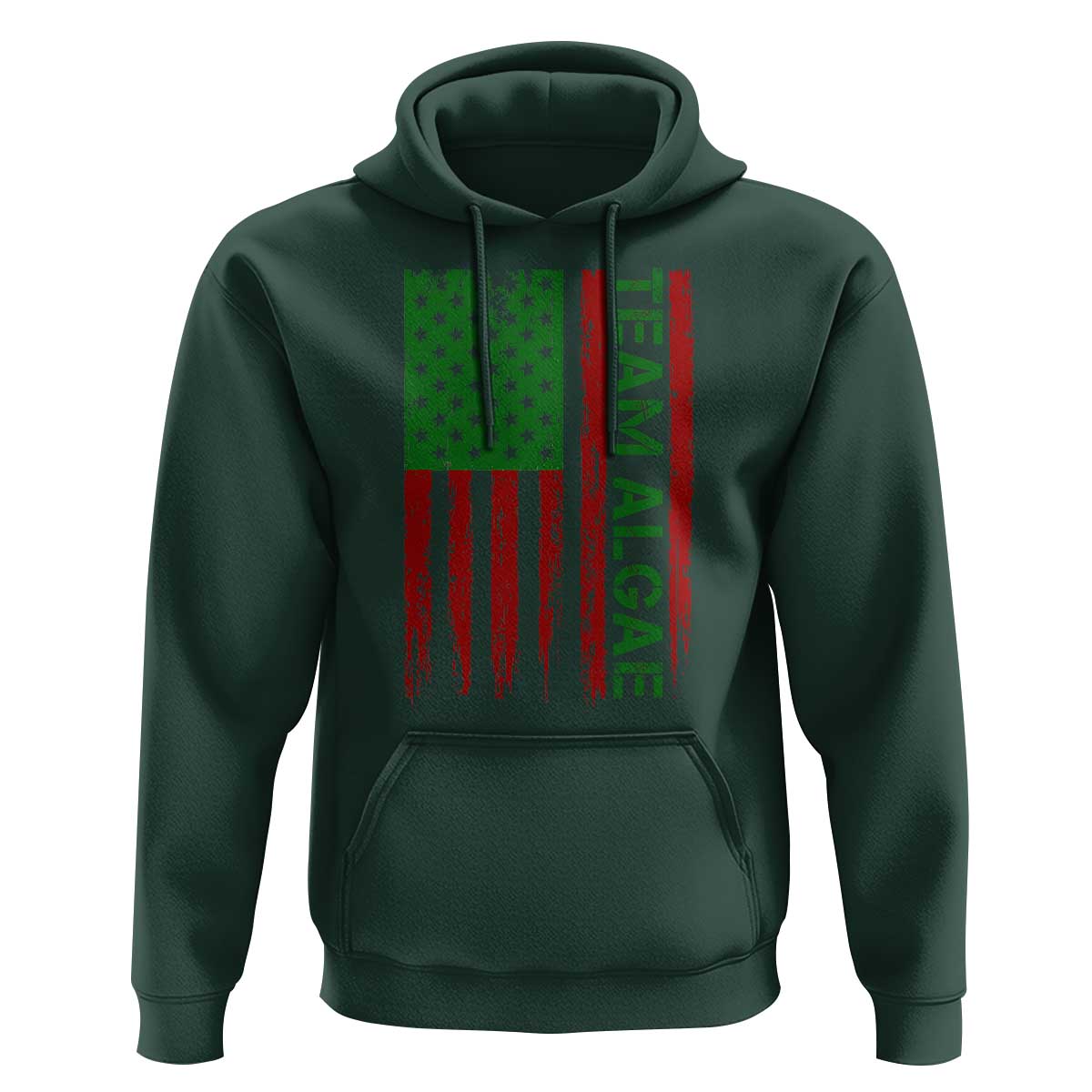 Team Algae Hoodie Funny Make Algae Great Again American Flag Political Meme