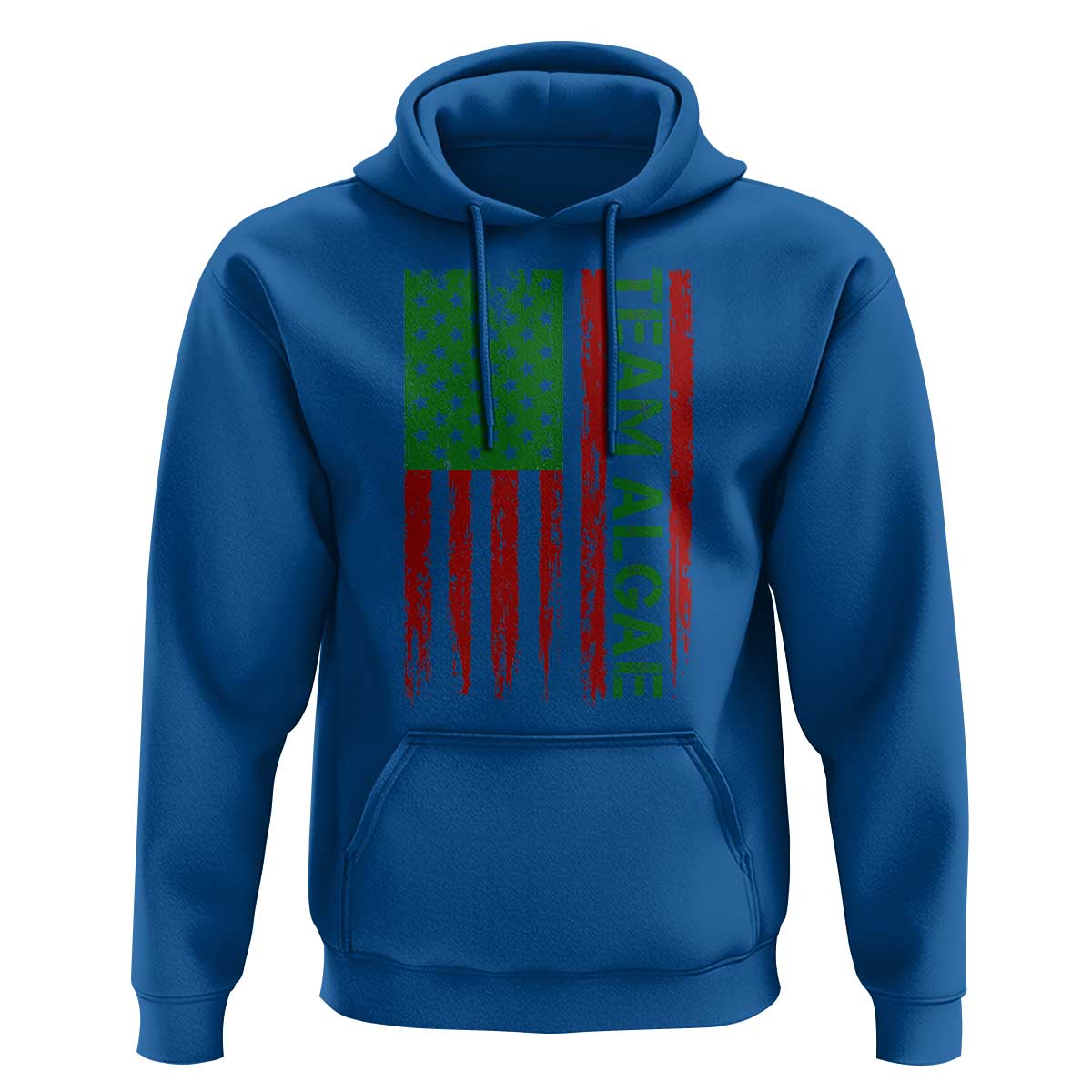 Team Algae Hoodie Funny Make Algae Great Again American Flag Political Meme