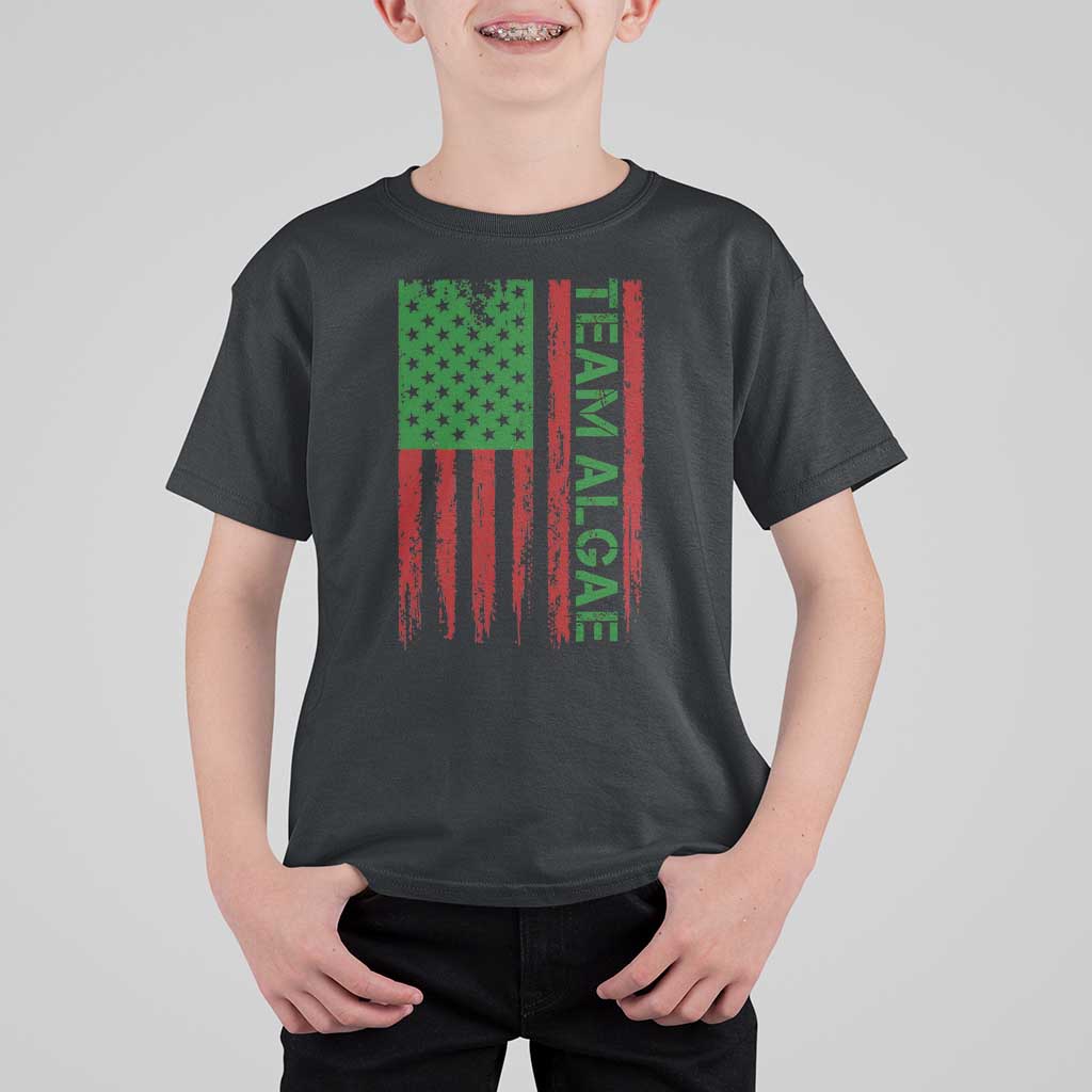 Team Algae T Shirt For Kid Funny Make Algae Great Again American Flag Political Meme