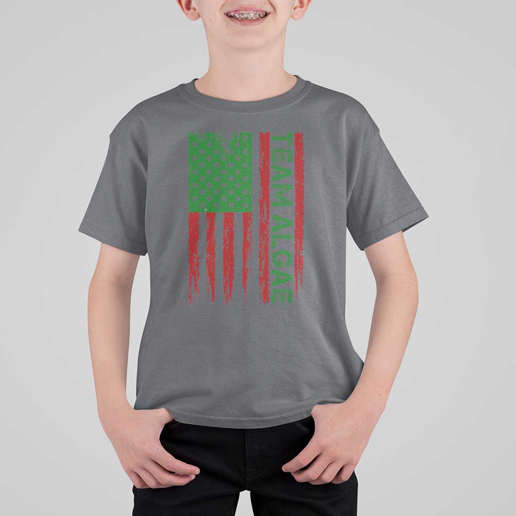 Team Algae T Shirt For Kid Funny Make Algae Great Again American Flag Political Meme