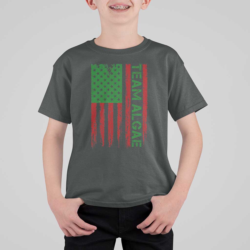 Team Algae T Shirt For Kid Funny Make Algae Great Again American Flag Political Meme