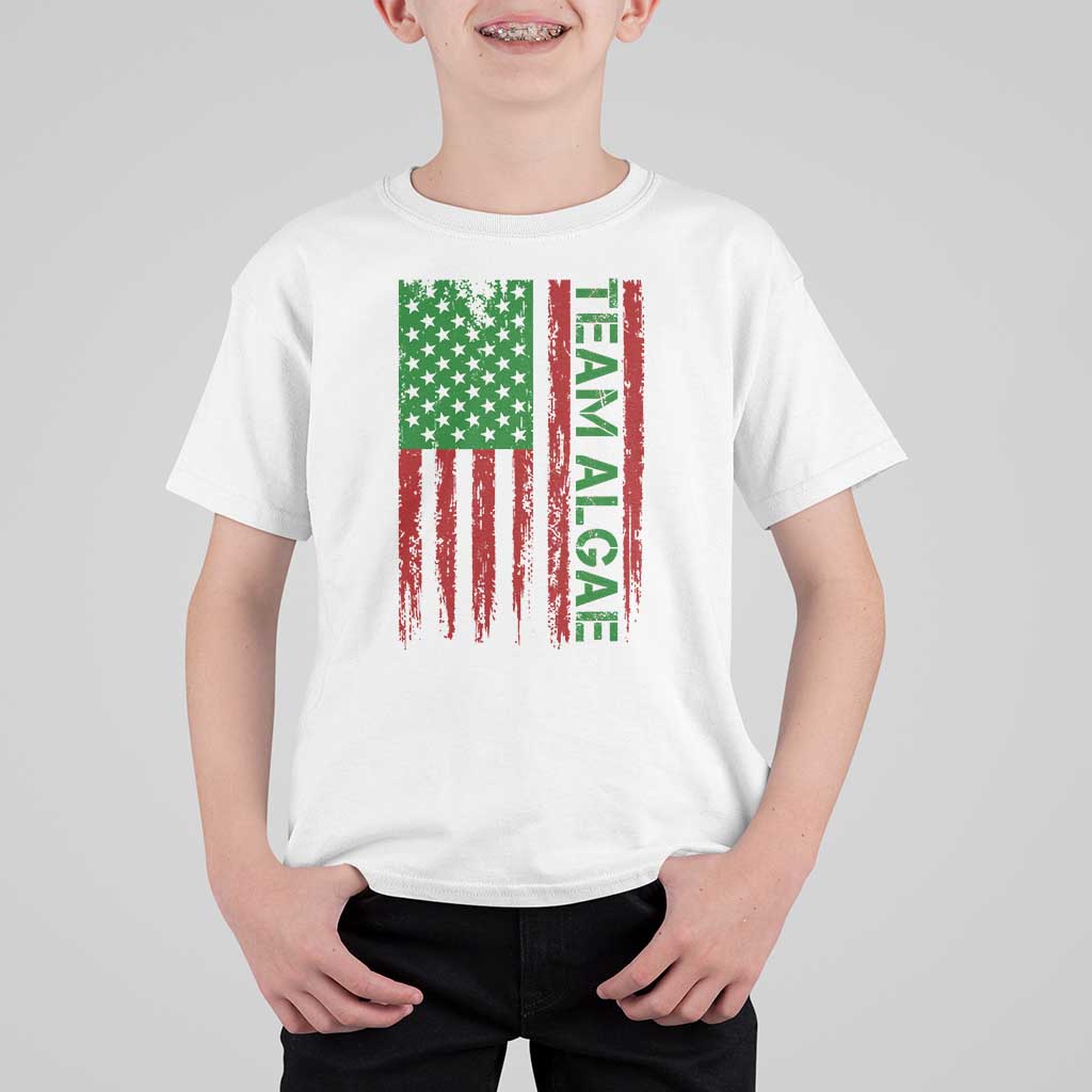 Team Algae T Shirt For Kid Funny Make Algae Great Again American Flag Political Meme