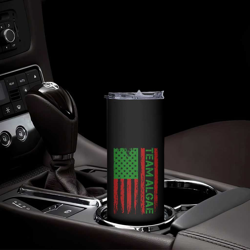 Team Algae Skinny Tumbler Funny Make Algae Great Again American Flag Political Meme