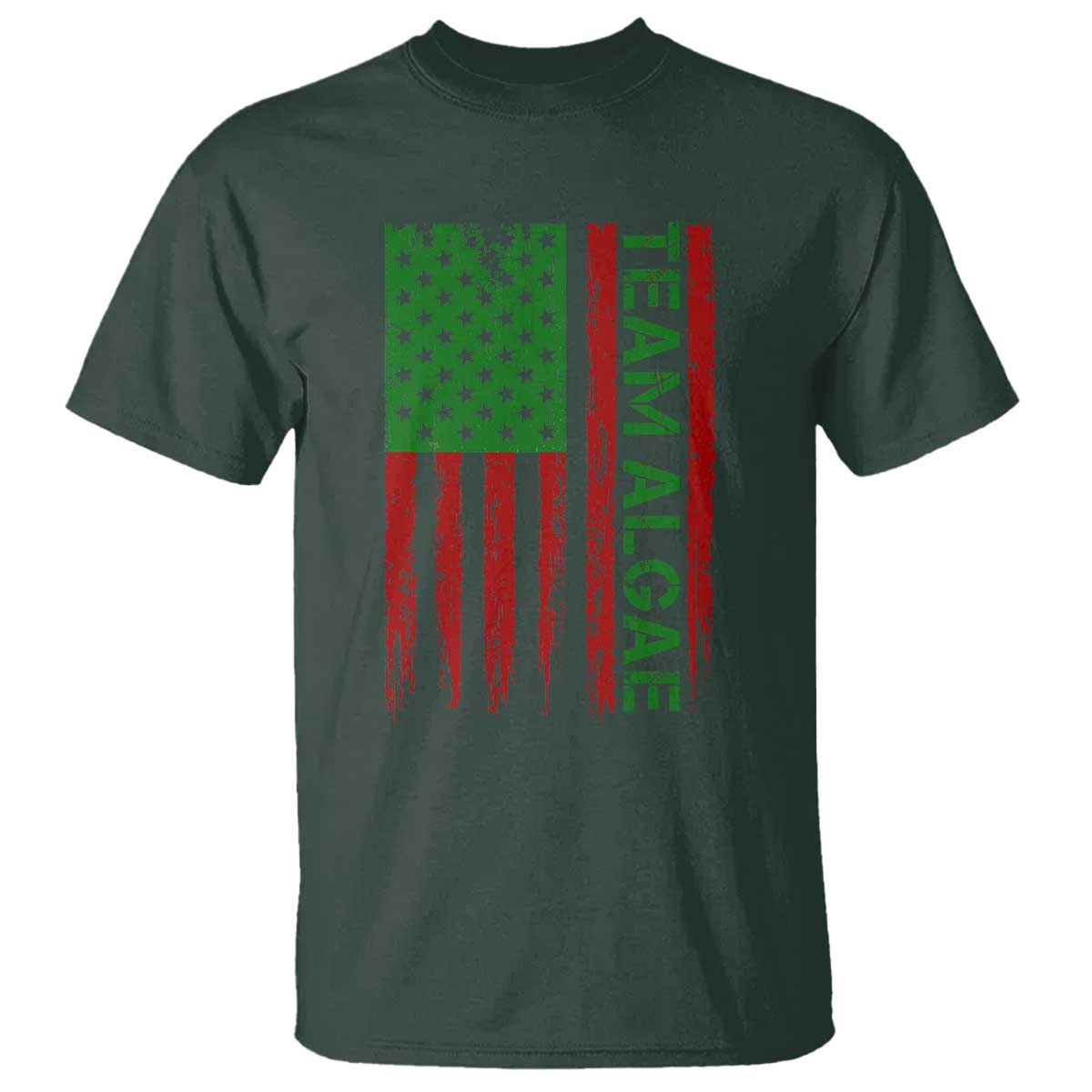 Team Algae T Shirt Funny Make Algae Great Again American Flag Political Meme