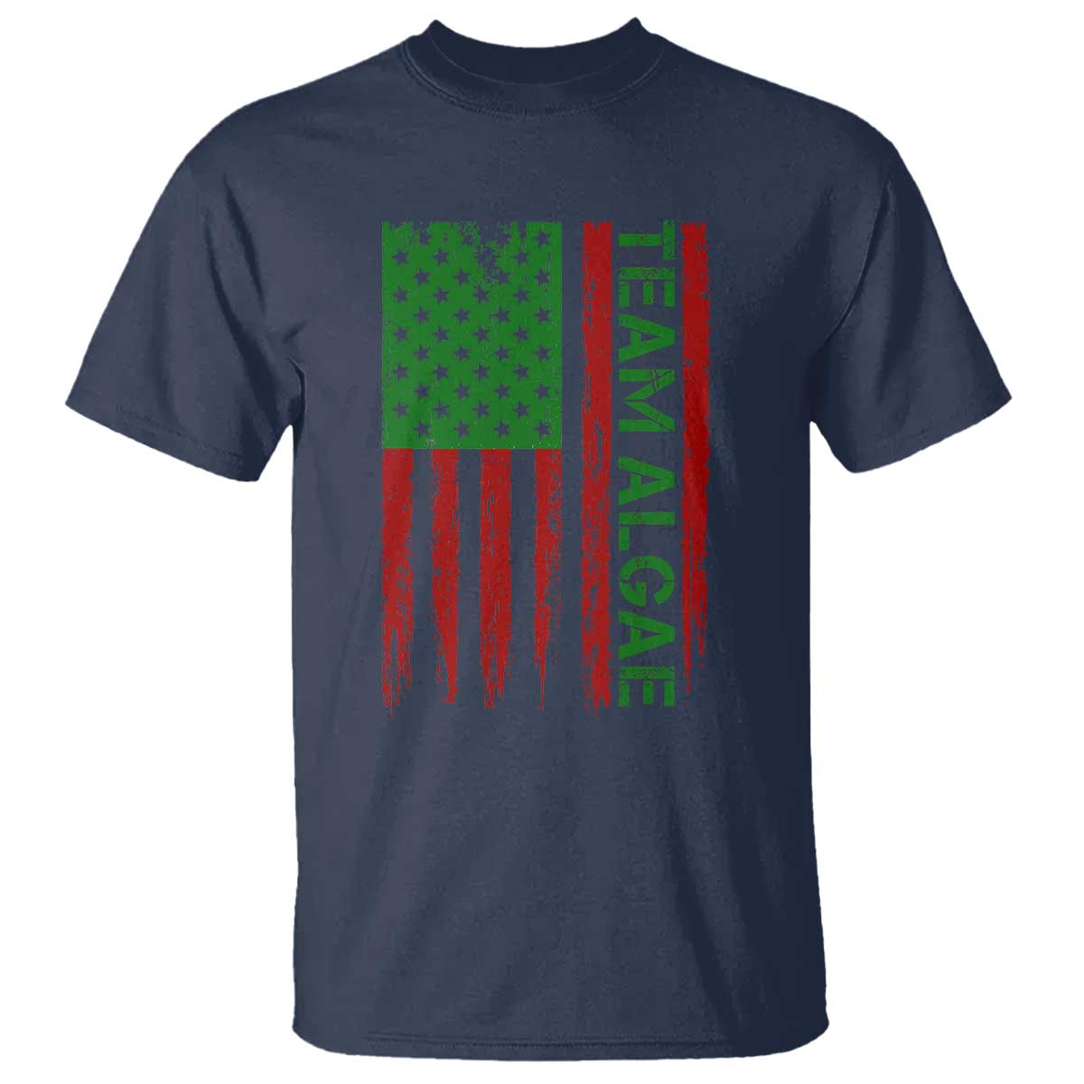 Team Algae T Shirt Funny Make Algae Great Again American Flag Political Meme
