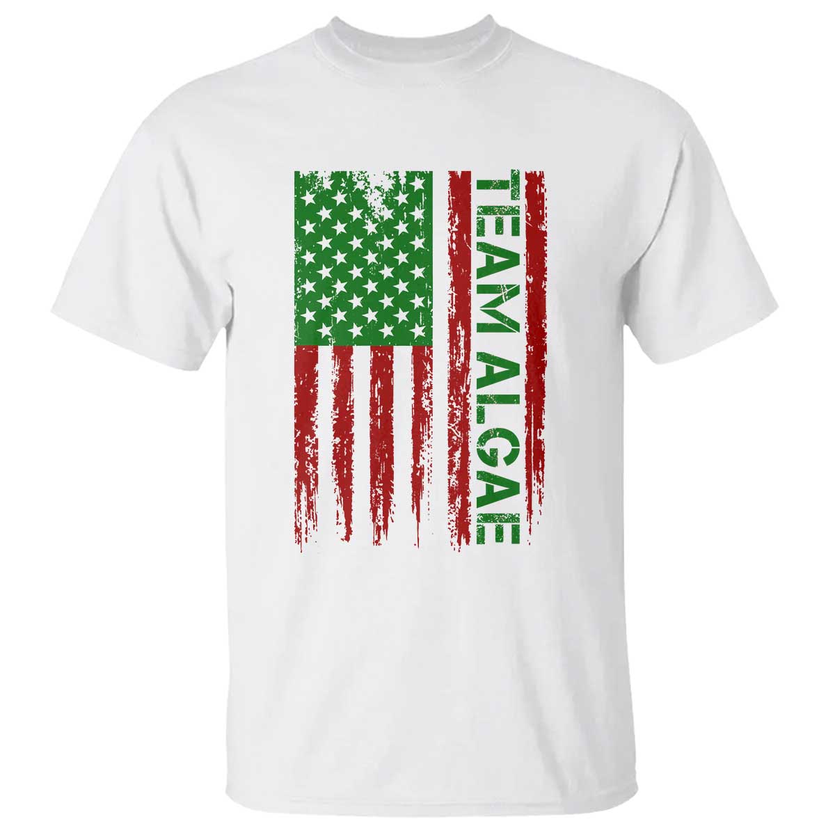 Team Algae T Shirt Funny Make Algae Great Again American Flag Political Meme