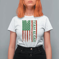 Team Algae T Shirt For Women Funny Make Algae Great Again American Flag Political Meme