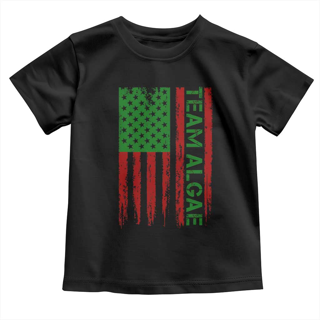 Team Algae Toddler T Shirt Funny Make Algae Great Again American Flag Political Meme