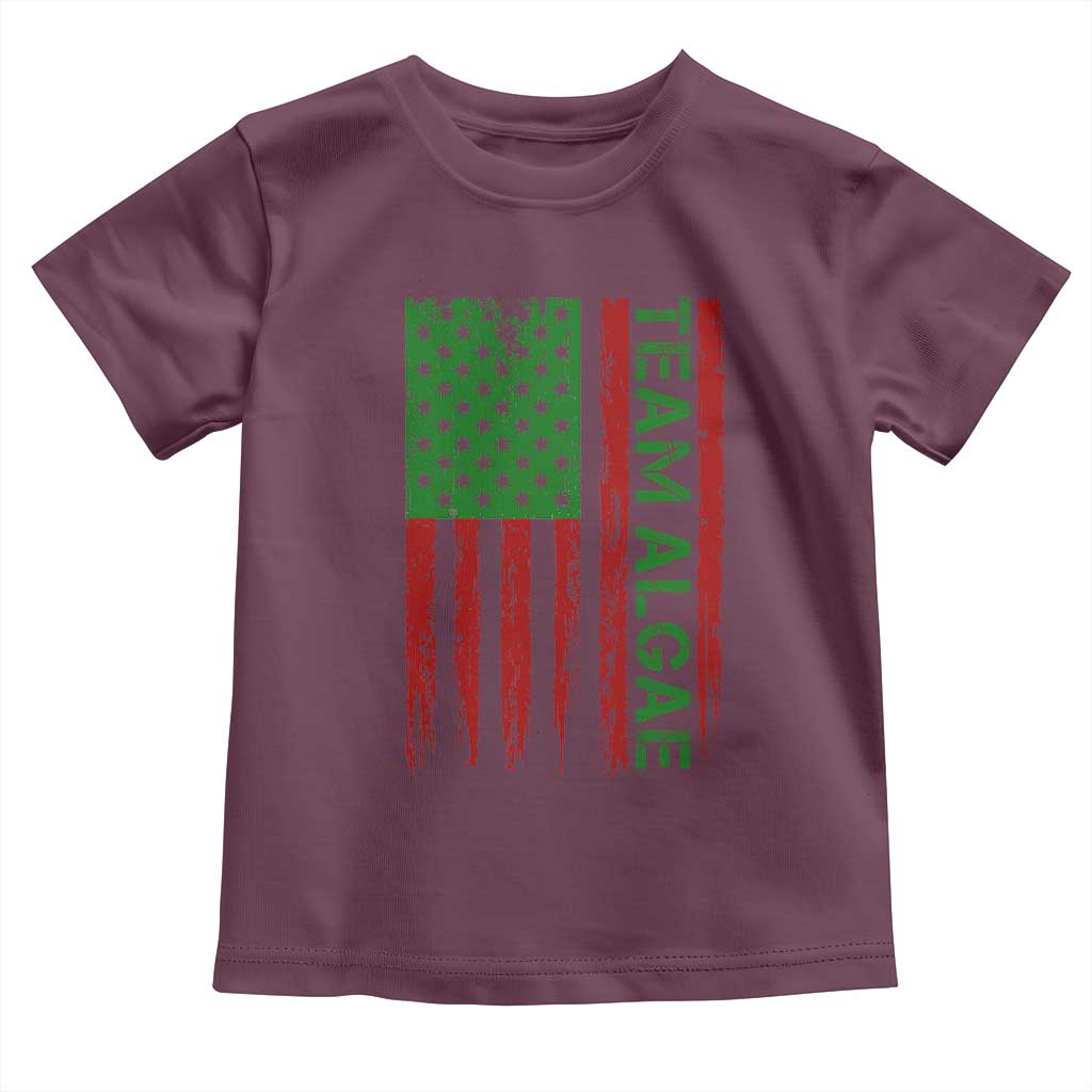 Team Algae Toddler T Shirt Funny Make Algae Great Again American Flag Political Meme