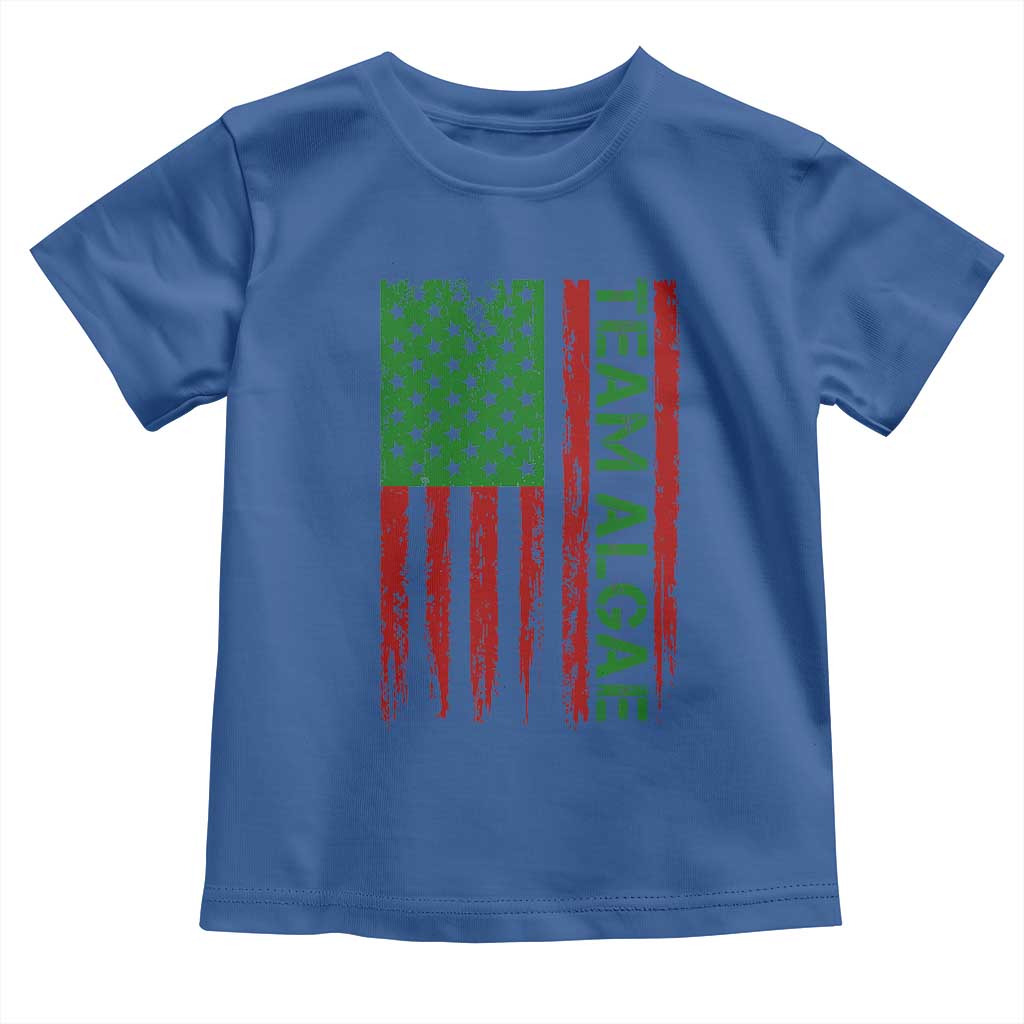 Team Algae Toddler T Shirt Funny Make Algae Great Again American Flag Political Meme