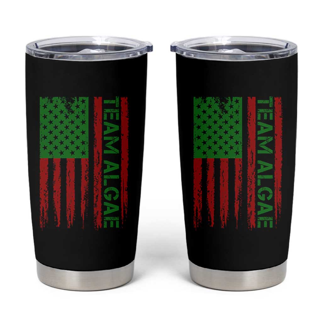 Team Algae Tumbler Cup Funny Make Algae Great Again American Flag Political Meme