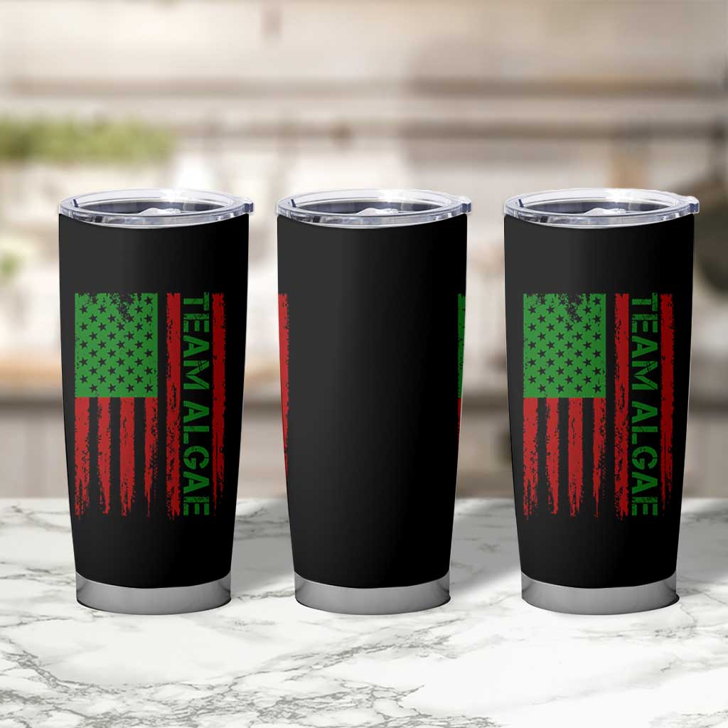 Team Algae Tumbler Cup Funny Make Algae Great Again American Flag Political Meme