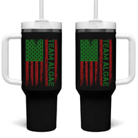 Team Algae Tumbler With Handle Funny Make Algae Great Again American Flag Political Meme