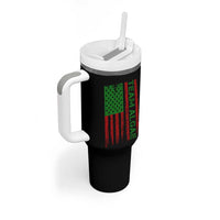 Team Algae Tumbler With Handle Funny Make Algae Great Again American Flag Political Meme