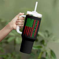 Team Algae Tumbler With Handle Funny Make Algae Great Again American Flag Political Meme