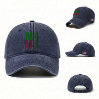 Team Algae Washed Cotton Baseball Cap Funny Make Algae Great Again American Flag Political Meme