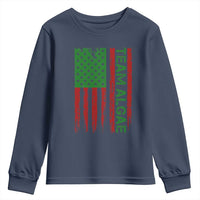 Team Algae Youth Sweatshirt Funny Make Algae Great Again American Flag Political Meme