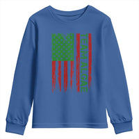 Team Algae Youth Sweatshirt Funny Make Algae Great Again American Flag Political Meme