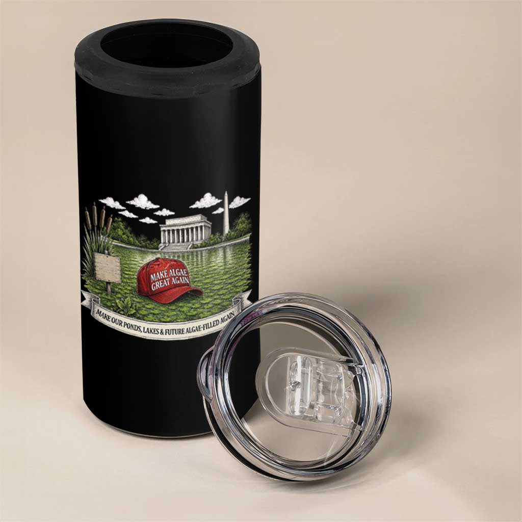 Make Algae Great Again 4 in 1 Can Cooler Tumbler Funny Political Satire Humor