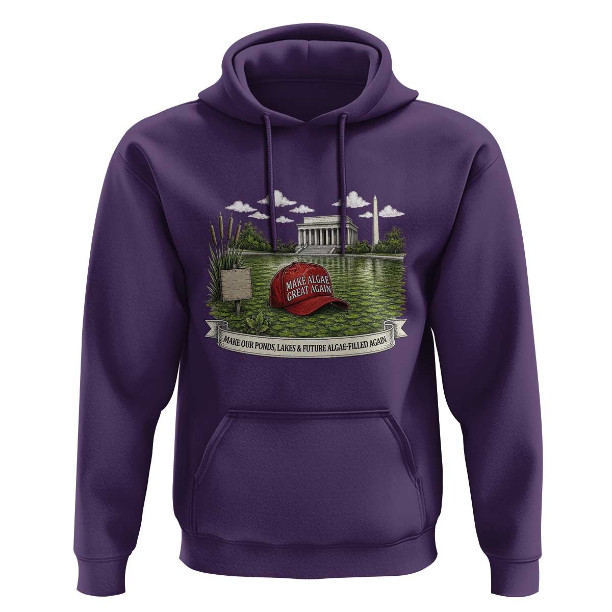 Make Algae Great Again Hoodie Funny Political Satire Humor