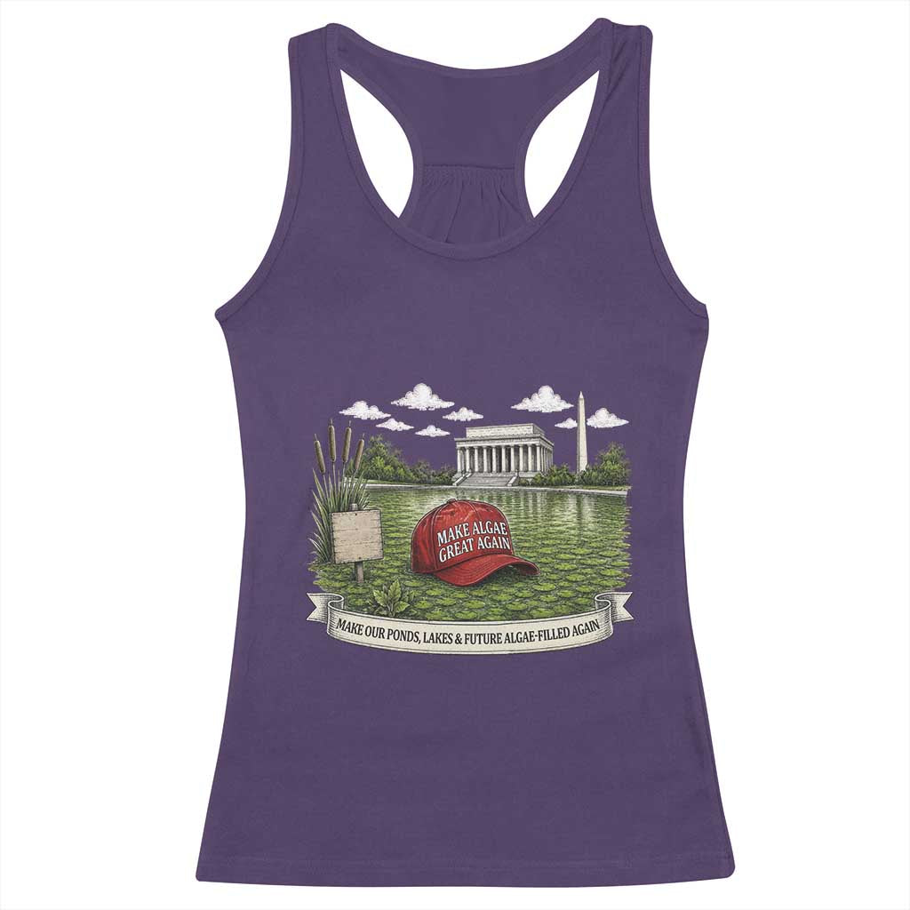 Make Algae Great Again Racerback Tank Top Funny Political Satire Humor