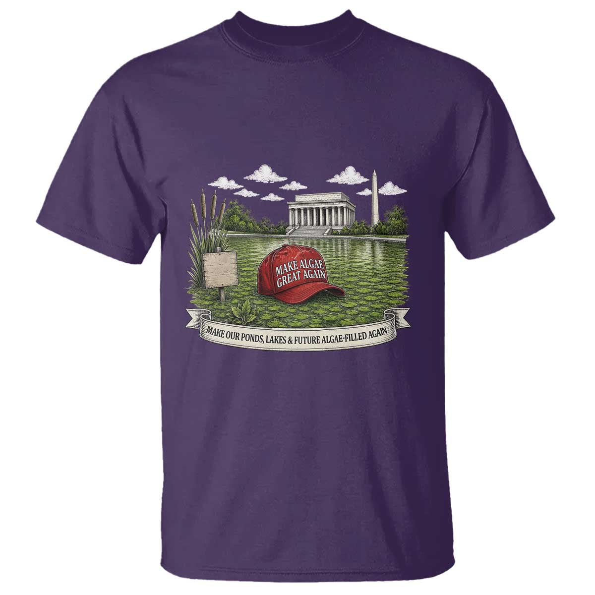 Make Algae Great Again T Shirt Funny Political Satire Humor