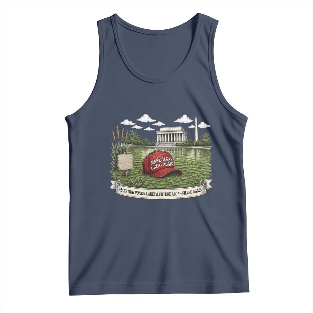 Make Algae Great Again Tank Top Funny Political Satire Humor