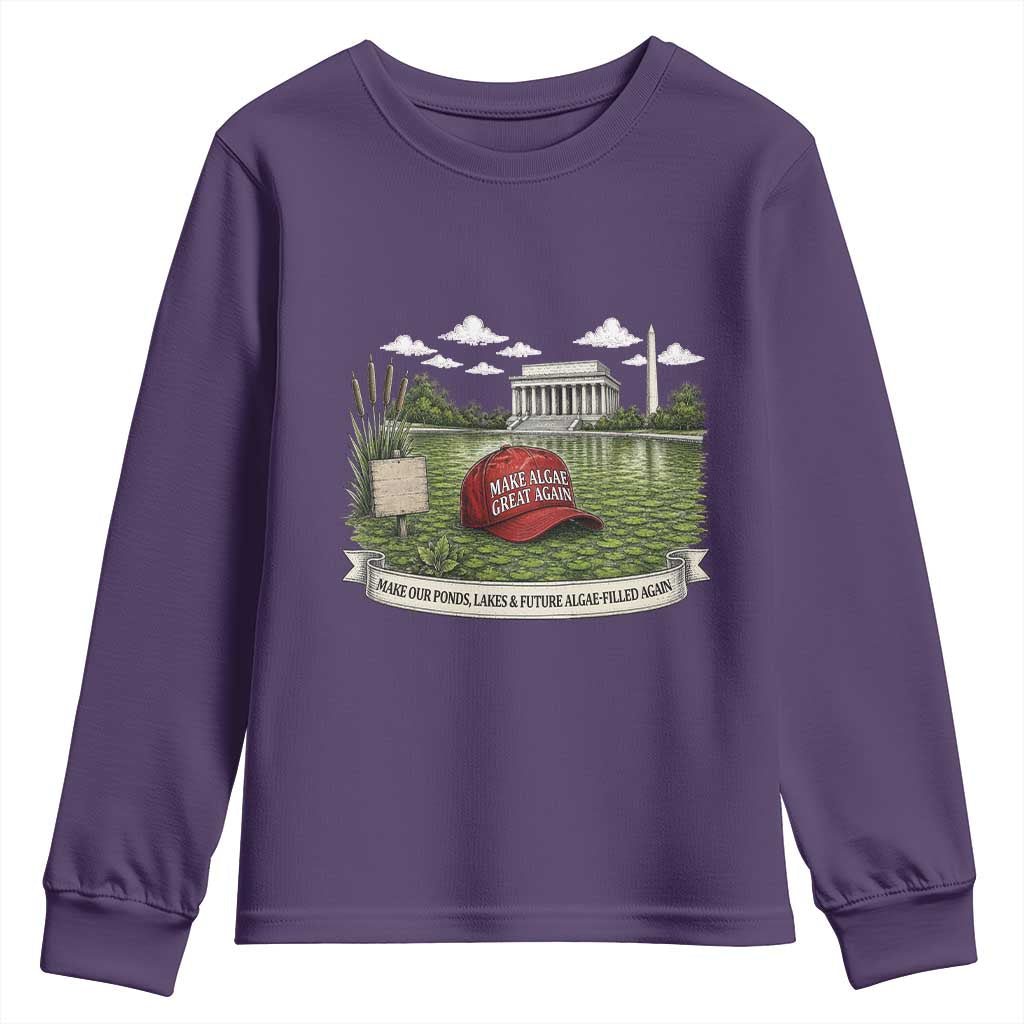 Make Algae Great Again Youth Sweatshirt Funny Political Satire Humor