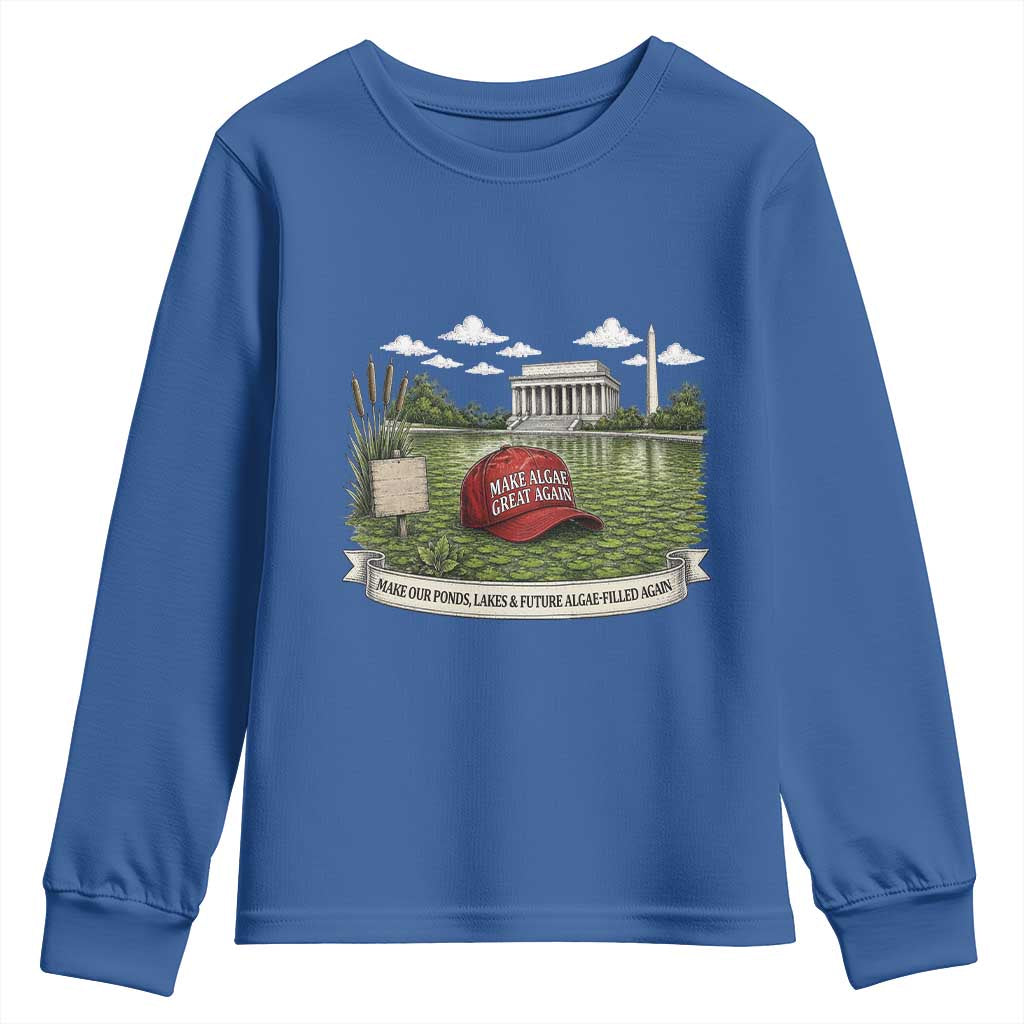 Make Algae Great Again Youth Sweatshirt Funny Political Satire Humor