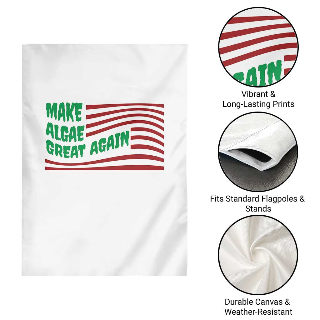Make Algae Great Again Garden Flag Funny Political Satire American Flag Meme