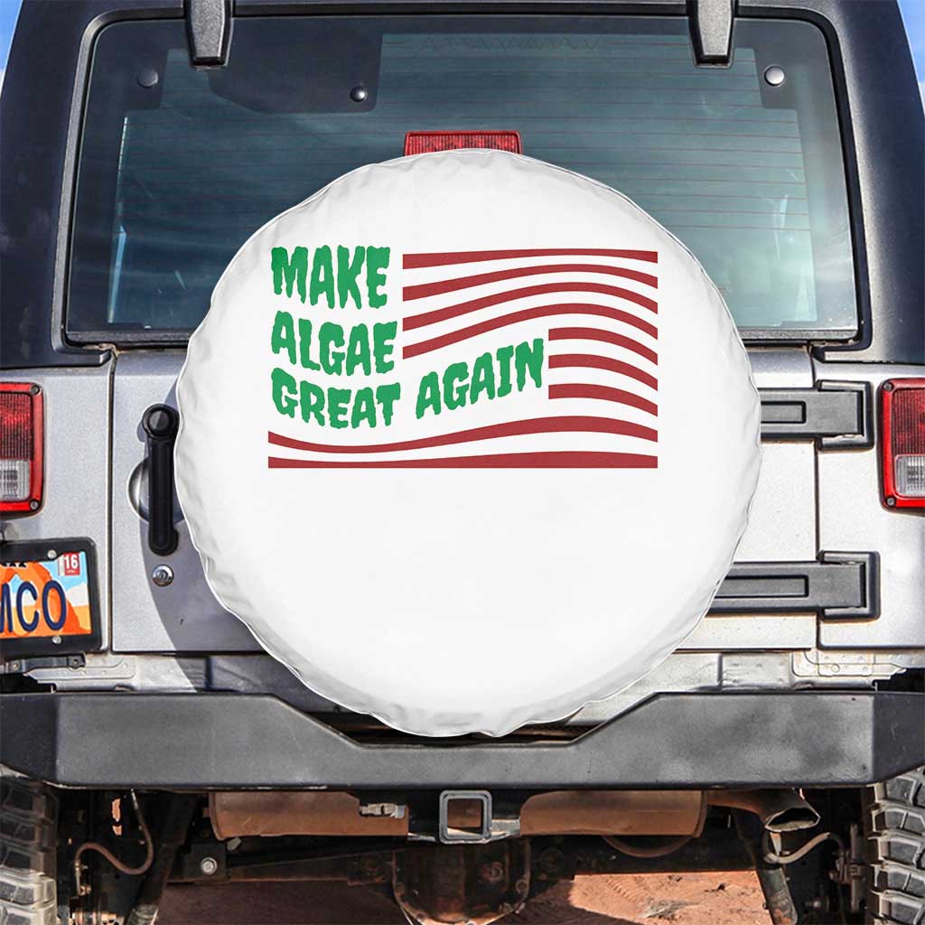 Make Algae Great Again Spare Tire Cover Funny Political Satire American Flag Meme