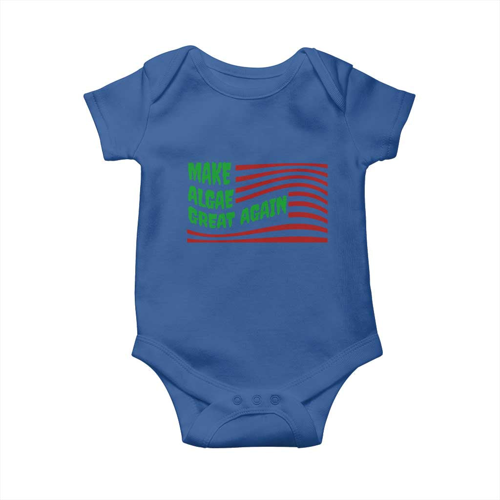 Make Algae Great Again Baby Onesie Funny Political Satire American Flag Meme