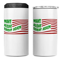 Make Algae Great Again 4 in 1 Can Cooler Tumbler Funny Political Satire American Flag Meme