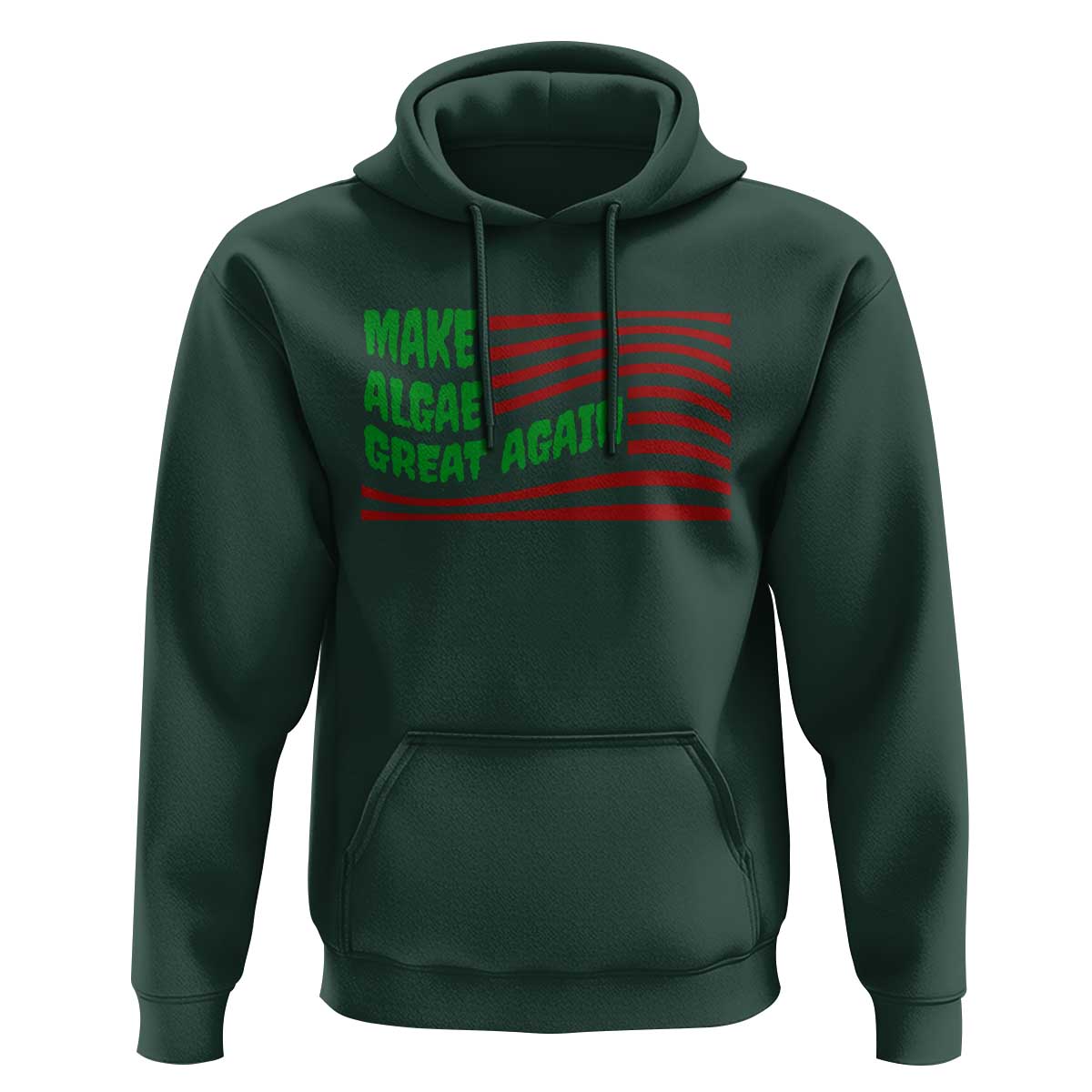 Make Algae Great Again Hoodie Funny Political Satire American Flag Meme