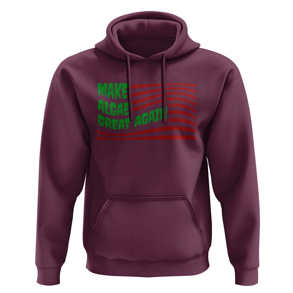 Make Algae Great Again Hoodie Funny Political Satire American Flag Meme