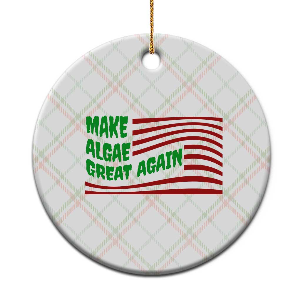 Make Algae Great Again Ceramic Ornament Funny Political Satire American Flag Meme