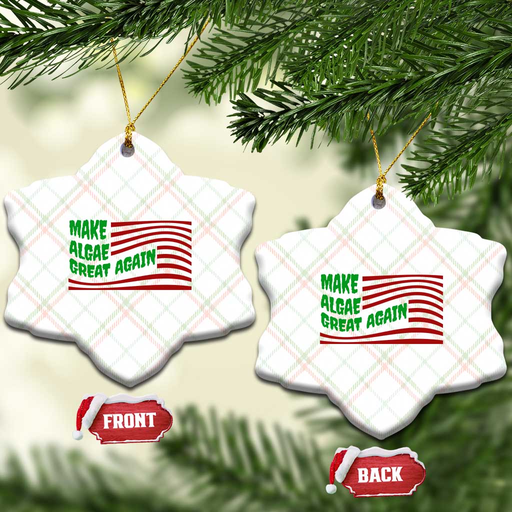 Make Algae Great Again Ceramic Ornament Funny Political Satire American Flag Meme