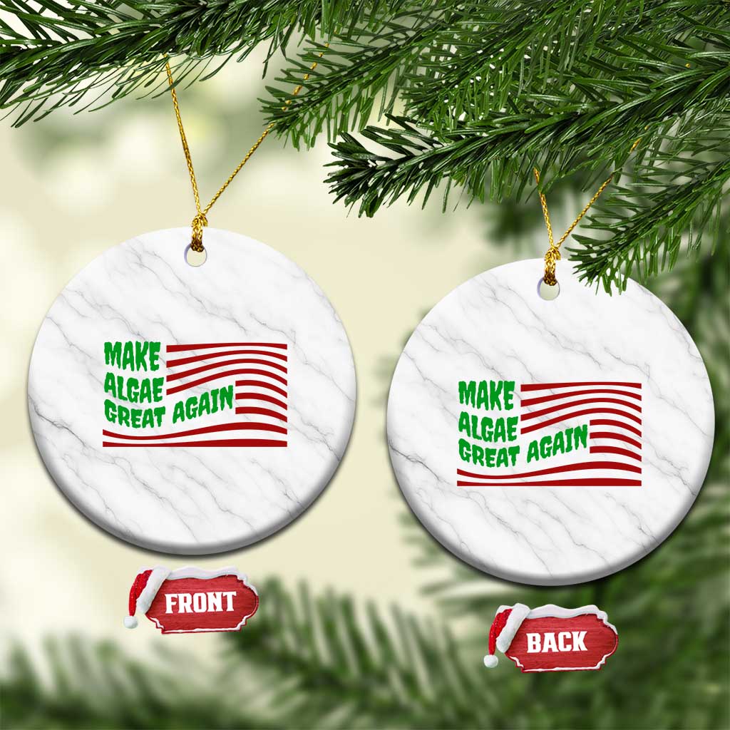 Make Algae Great Again Ceramic Ornament Funny Political Satire American Flag Meme